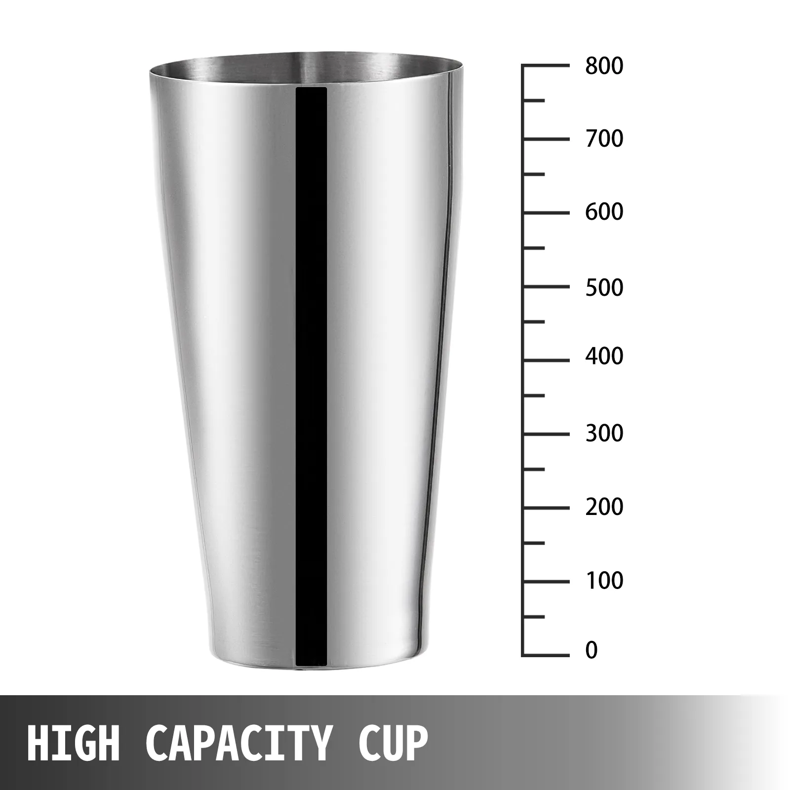 VEVOR milkshake maker high capacity stainless steel cup with measurement scale.