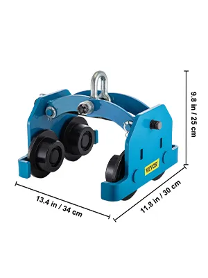 Carro manual VEVOR en color azul, dimensiones: 13,4 x 11,8 x 9,8 pulgadas.