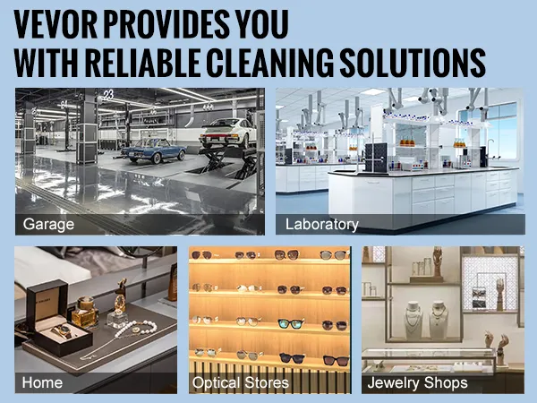 El limpiador ultrasónico VEVOR ofrece soluciones de limpieza confiables para garajes, laboratorios, hogares, ópticas y joyerías.