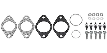 VEVOR traverse catalytic converter installation kit with gaskets, bolts, and hardware.