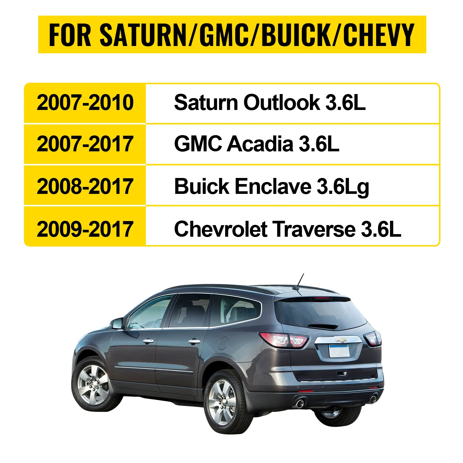 for saturn/gmc/buick/chevy: 2007-2017 models; VEVOR traverse catalytic converter.