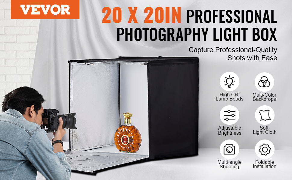 VEVOR Product Photography Light Box - 20