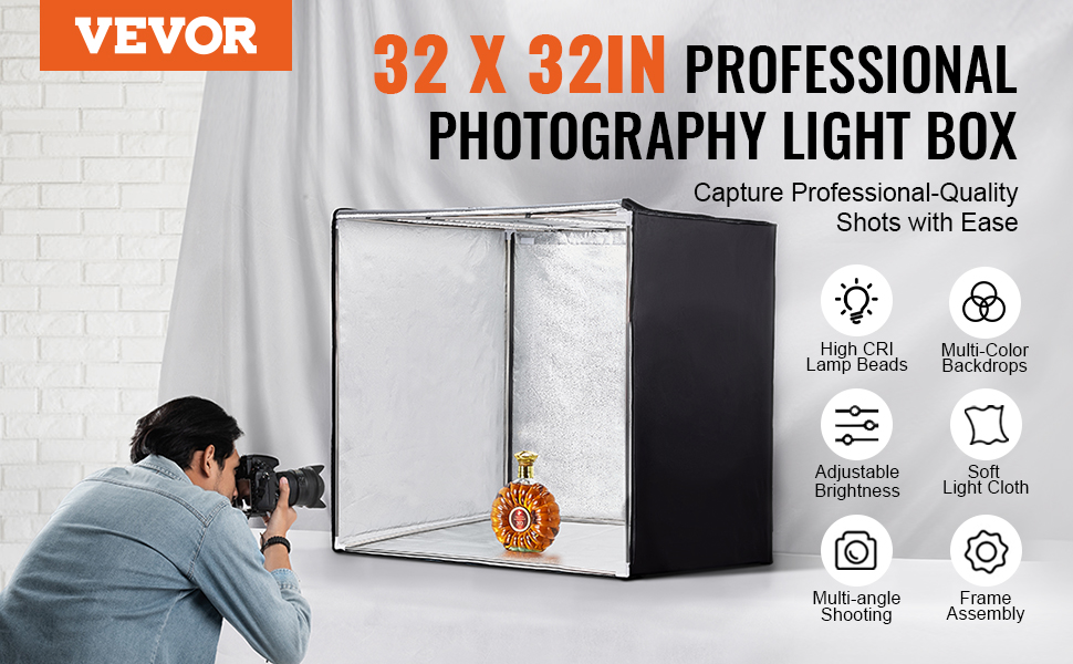 VEVOR Photography Box with Lights – 32 VEVOR Photography Box with Lights – 32