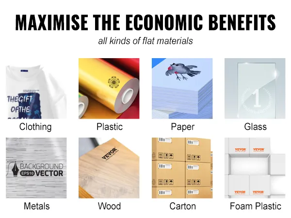 maximise economic benefits with VEVOR screen printing kit for clothing, plastic, paper, glass, metals, wood, and foam plastic.