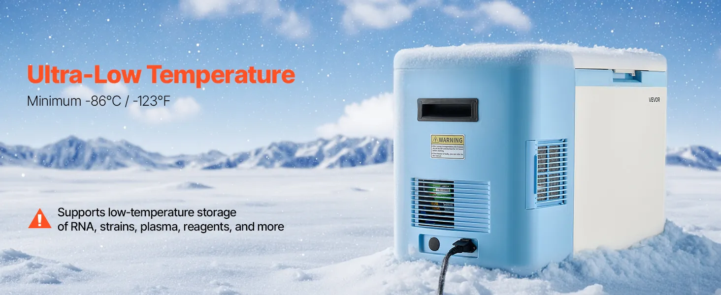 Ultra Low Temperature Freezer Lab Freezer 25 L −40 ℉ to −123 ℉ Adjustable Temp