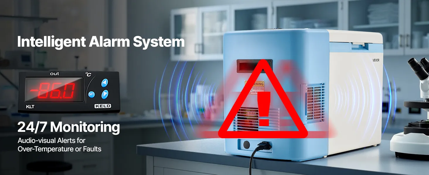 Ultra Low Temperature Freezer Lab Freezer 25 L −40 ℉ to −123 ℉ Adjustable Temp