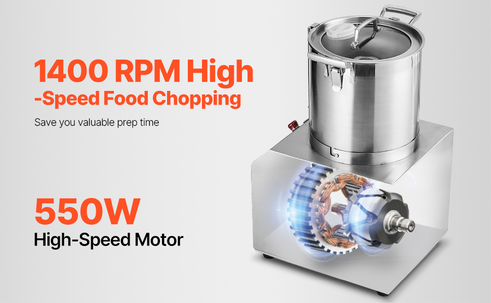 Food Processor Vegetable Chopper 4.3 Quart Food-Grade