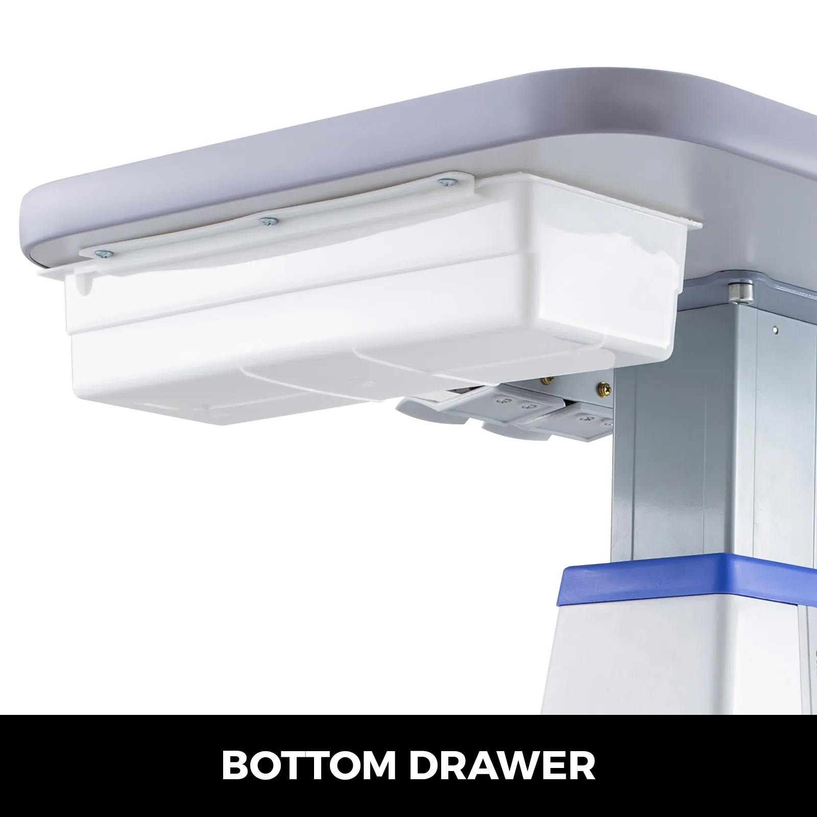 VEVOR motorized instrument table's sleek bottom drawer design.