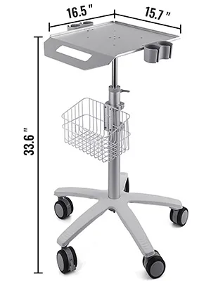 mobile phone photograph of VEVOR mobile trolley cart with handle, basket, and wheels.