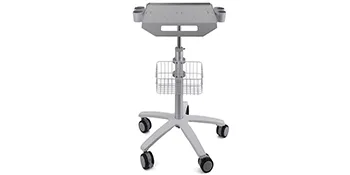 VEVOR mobile trolley cart with wheels, adjustable height, and storage basket.