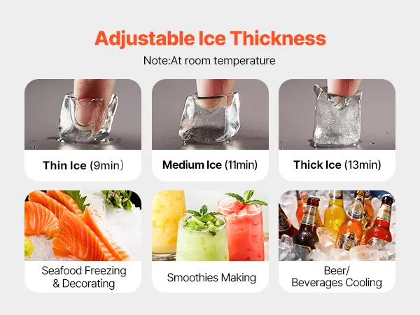 Commercial Ice Maker Freestanding Cabinet Machine 80lbs/24H 36 Ice Cubes