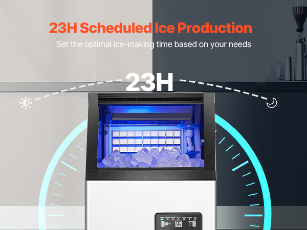 Commercial Ice Maker Freestanding Cabinet Machine 80lbs/24H