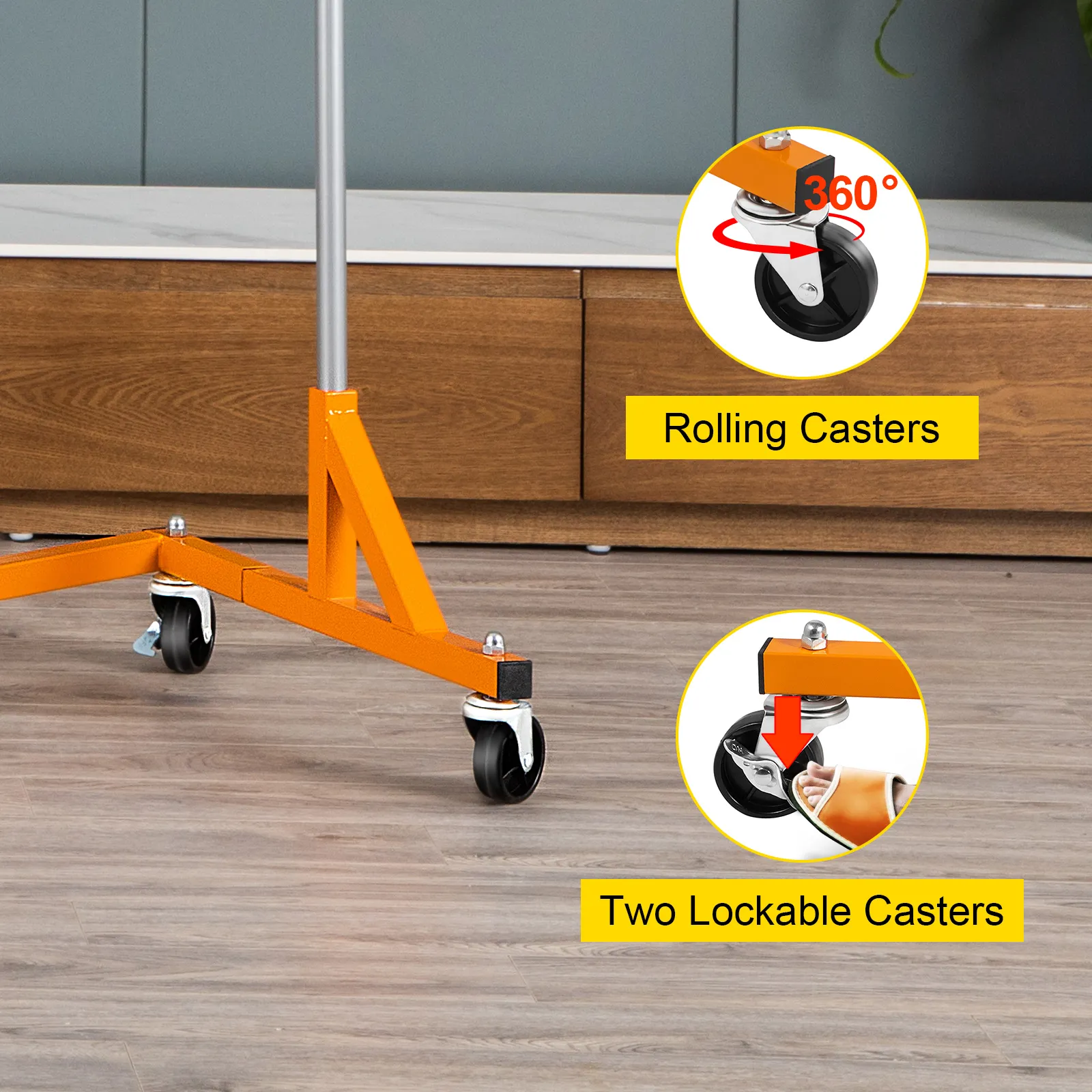 VEVOR z rack with rolling and lockable casters for easy mobility and stability.