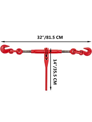 Carpetas de trinquete VEVOR de color rojo que miden 32"/81,5 cm de largo y 14"/35,5 cm de alto.