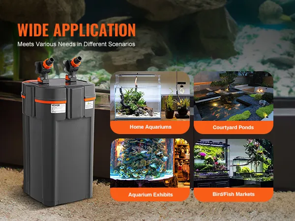 VEVOR-Aquarienfilter 528 gph für Heimaquarien, Hofteiche, Ausstellungen und Vogel-/Fischmärkte.