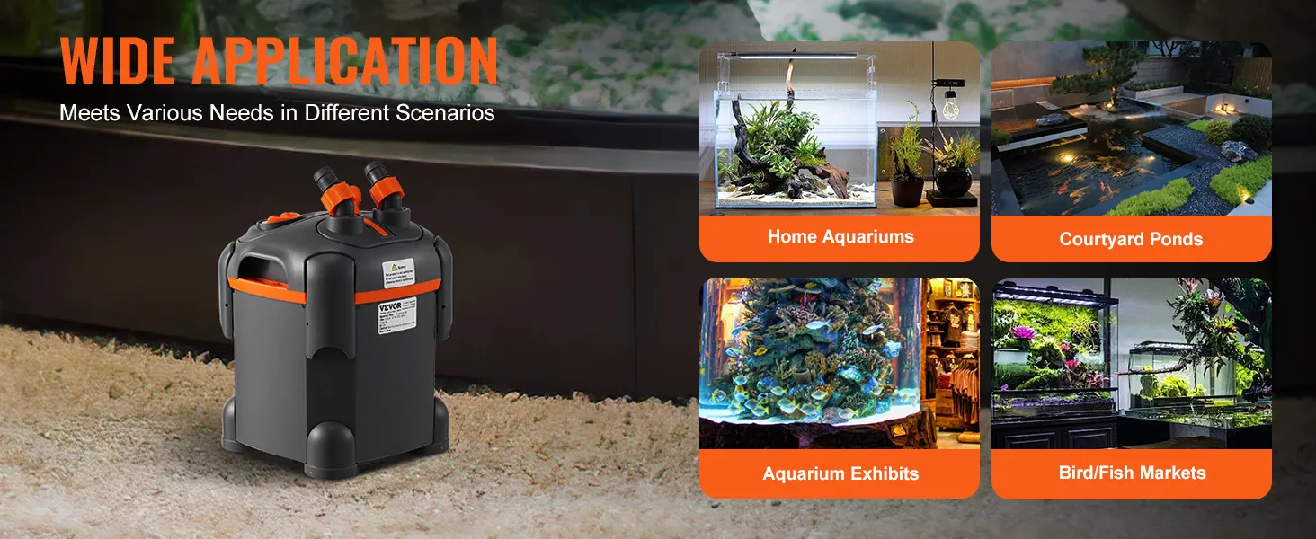 VEVOR-Aquarienfilter für Heimaquarien, Hofteiche, Aquarienausstellungen, Vogel-/Fischmärkte.
