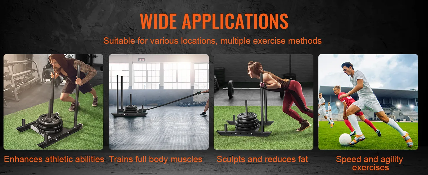 VEVOR Krafttrainingsschlitten für Athletiktraining, Muskelaufbau, Fettabbau und Beweglichkeitstraining.