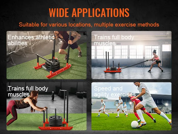 VEVOR weight training sled for enhancing athletic abilities, body muscle training, and agility exercises.