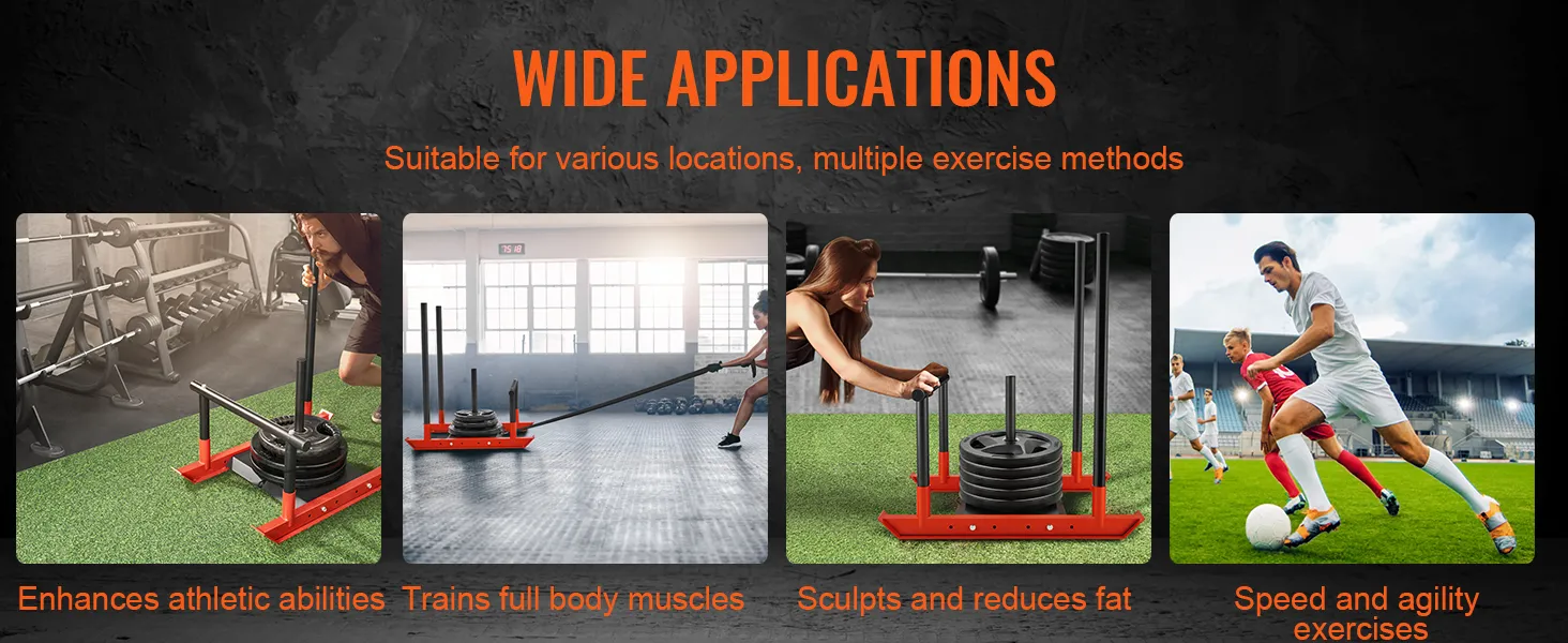 VEVOR weight training sled for enhancing athletic abilities, body muscle training, and agility exercises.