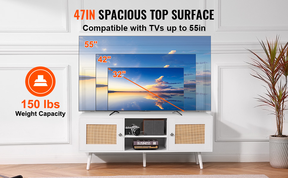 Bay Isle Home ON-TREND Élégant Meuble Télé En Rotin Pour Téléviseur De 65 Po Ou Moins, Console - 13