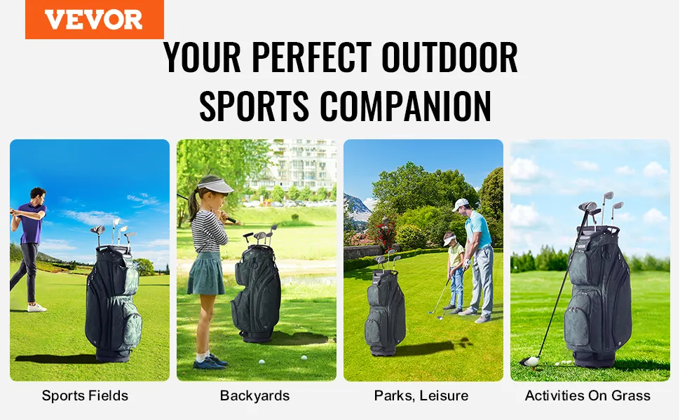 Torba golfowa VEVOR sprawdzi się na boiskach sportowych, podwórkach, parkach i podczas różnych aktywności na trawie.