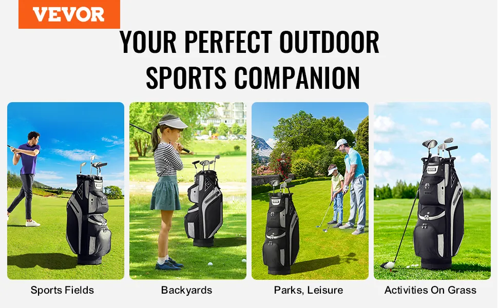VEVOR Golfcart-Tasche, perfekt für Sportplätze, Hinterhöfe, Parks und Freizeitaktivitäten auf Gras.