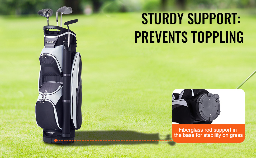 VEVOR Golf Cart Bag with 14 Way Organizer Divider Top, 36