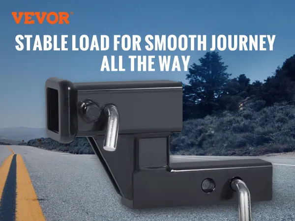 VEVOR trailer hitch riser with 4000 lbs towing power, 500 lbs load capacity, and quick installation.