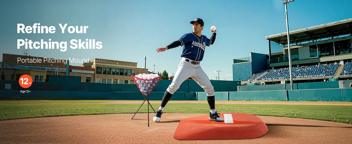 42 in Pitching Mound Portable Pitcher Mound Baseball Softball Outdoor Training