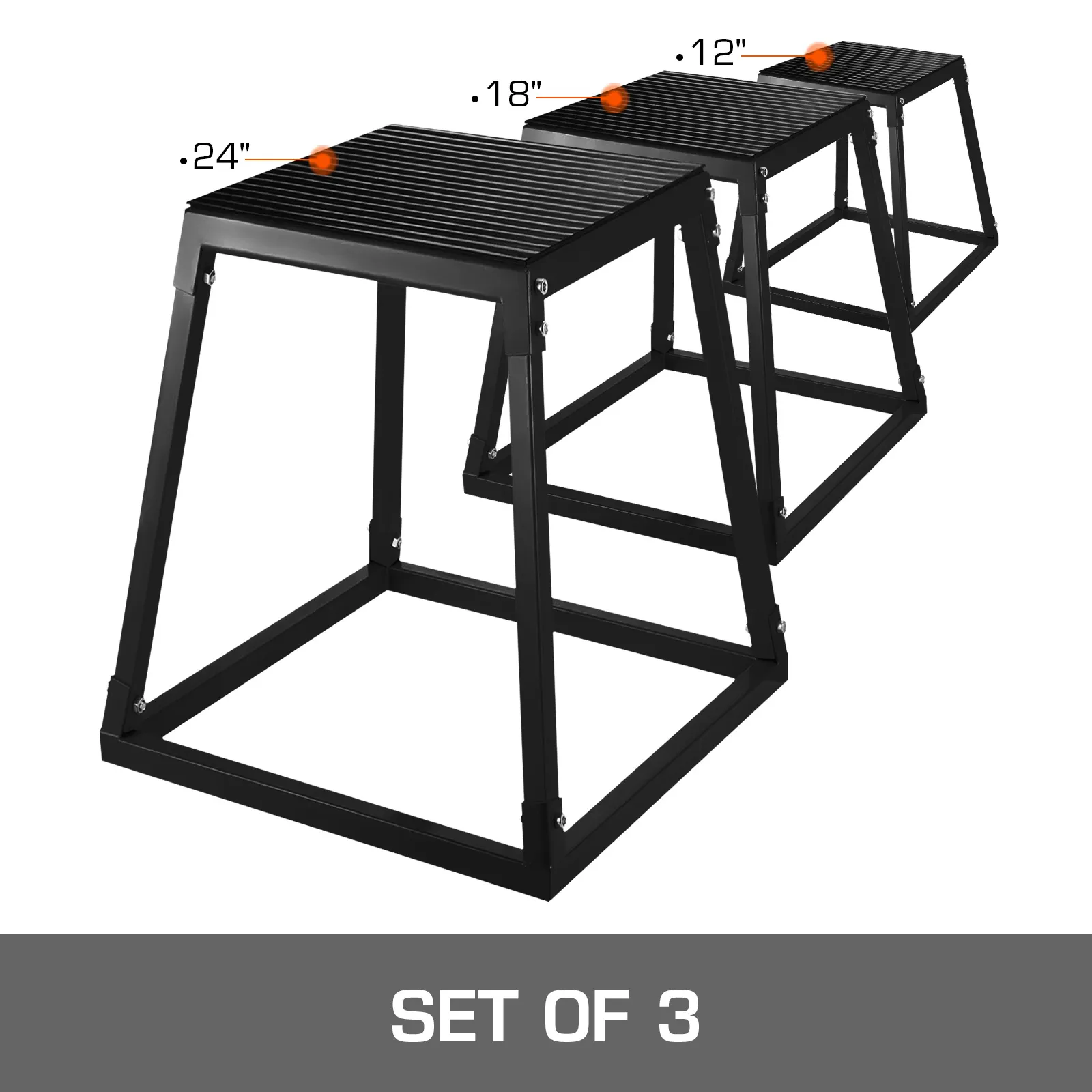 VEVOR Plyometrie-Box, 3er-Set, Höhen: 24