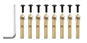 VEVOR outdoor handrail installation kit with bolts and allen wrench.