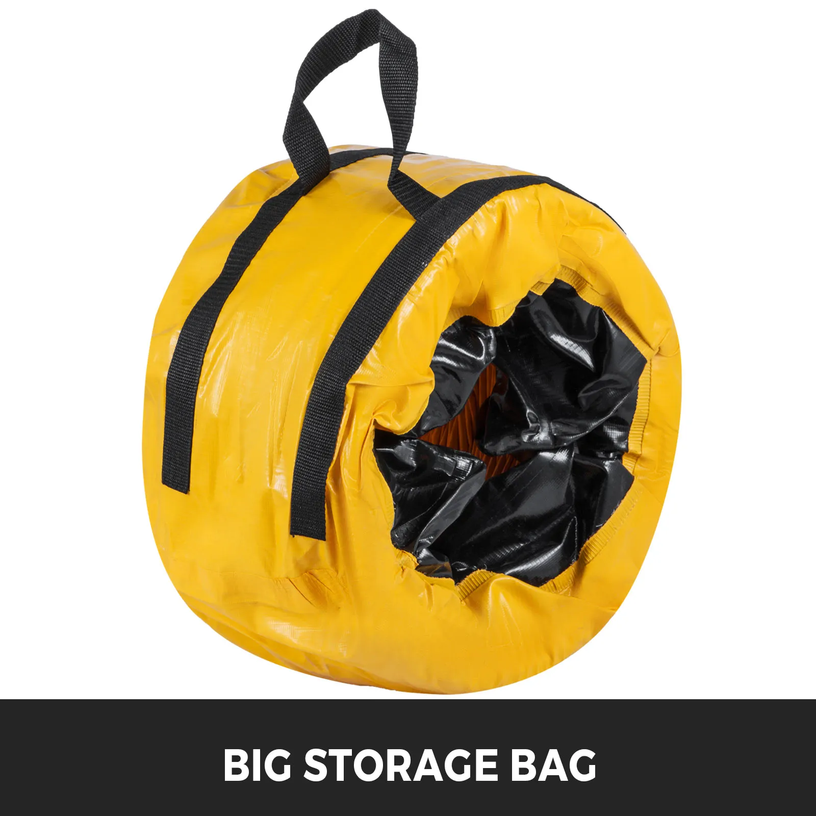 yellow storage bag with handles for VEVOR flexible duct hose.