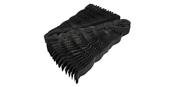 Estabilización de suelo con rejilla geo VEVOR ampliada en material negro.