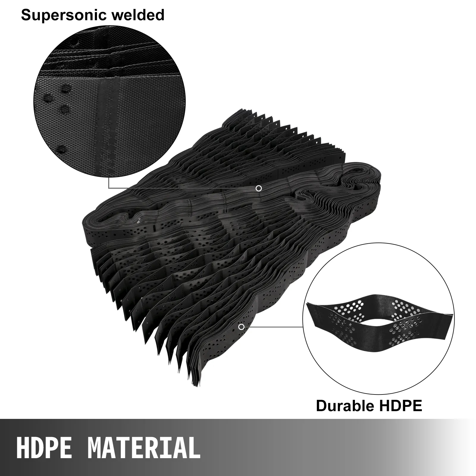HDPE duradero, georejilla soldada supersónica VEVOR, estabilización del suelo para mayor estabilidad.