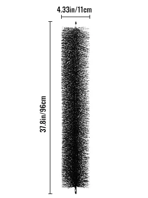 VEVOR gutter guard brush, 37.8in/96cm long and 4.33in/11cm wide.