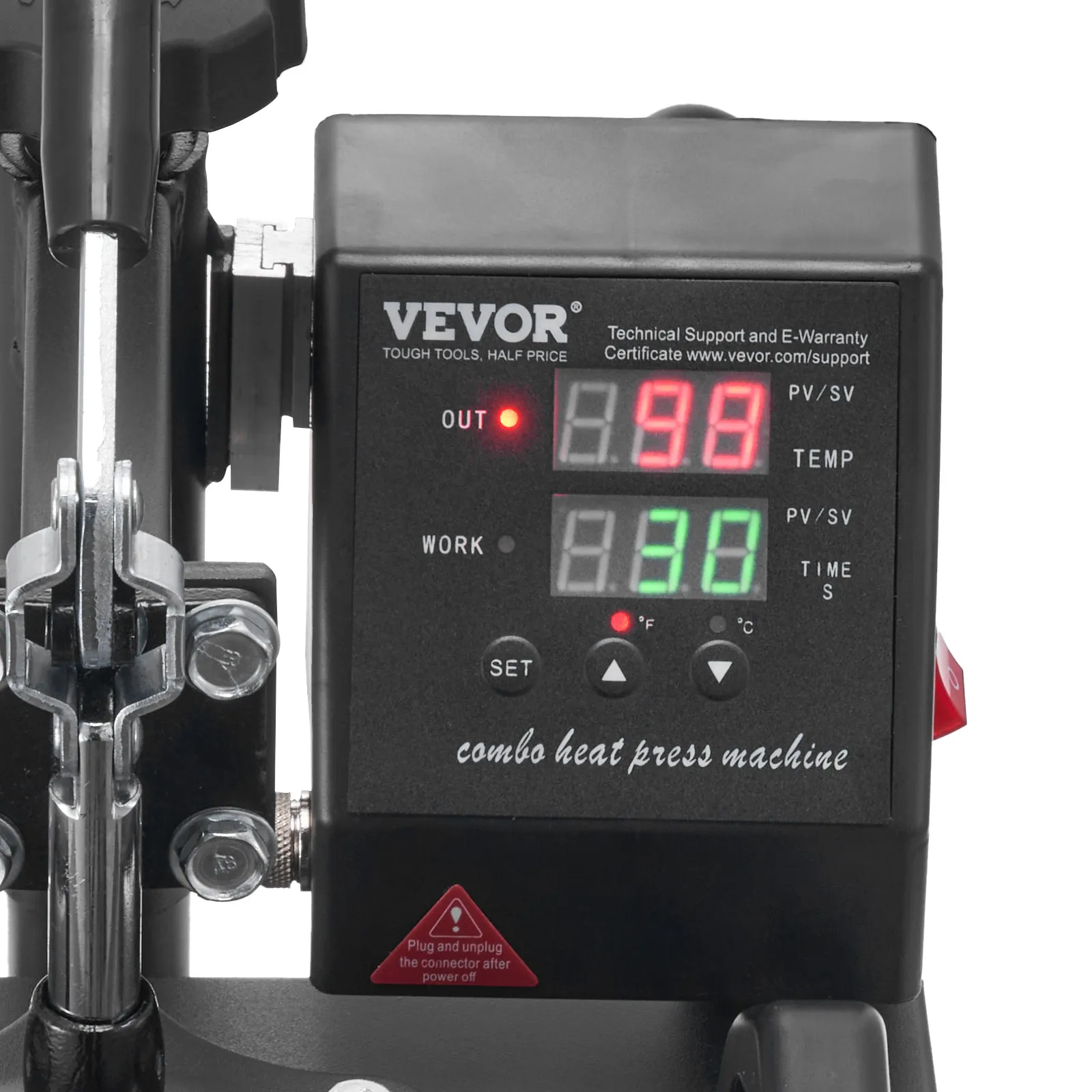 VEVOR Heat Press 12" X 10" Swing Away Heat Press Machine Daul Digital Display Heat Press Machine for T-Shirt Sublimation Transfer Machine (12x10")