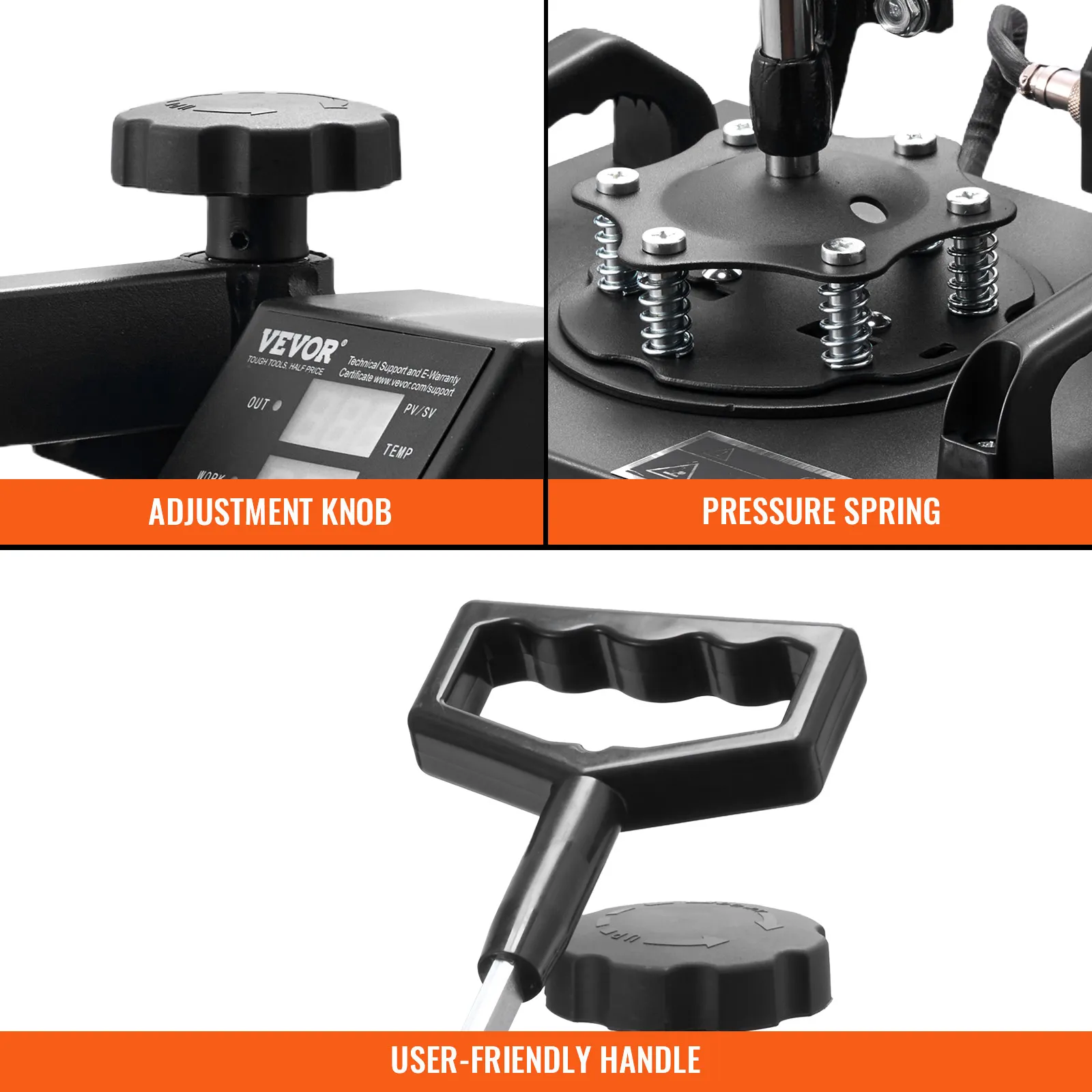 VEVOR Heat Press 12" X 10" Swing Away Heat Press Machine Daul Digital Display Heat Press Machine for T-Shirt Sublimation Transfer Machine (12x10")