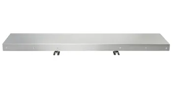 stainless steel VEVOR concession shelf with mounting brackets.