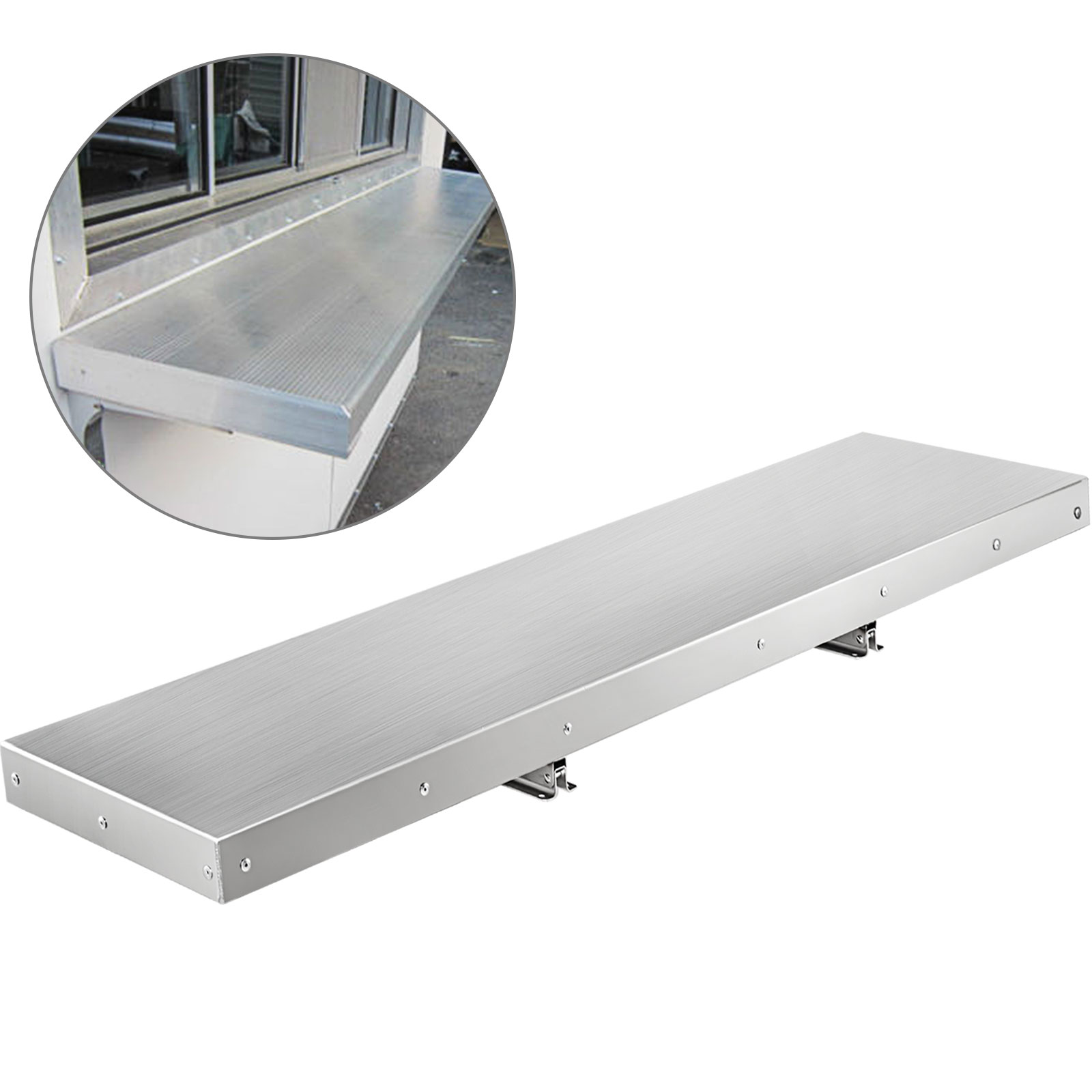 VEVOR Concession Shelf 48L x 12W Inch Stainless Steel Drop Down