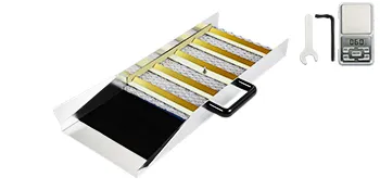 Caja de compuerta de oro VEVOR con asa, balanza digital y llave para prospección de oro.
