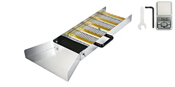 Caja de compuerta VEVOR con asa, balanza digital y herramientas para prospección de oro.