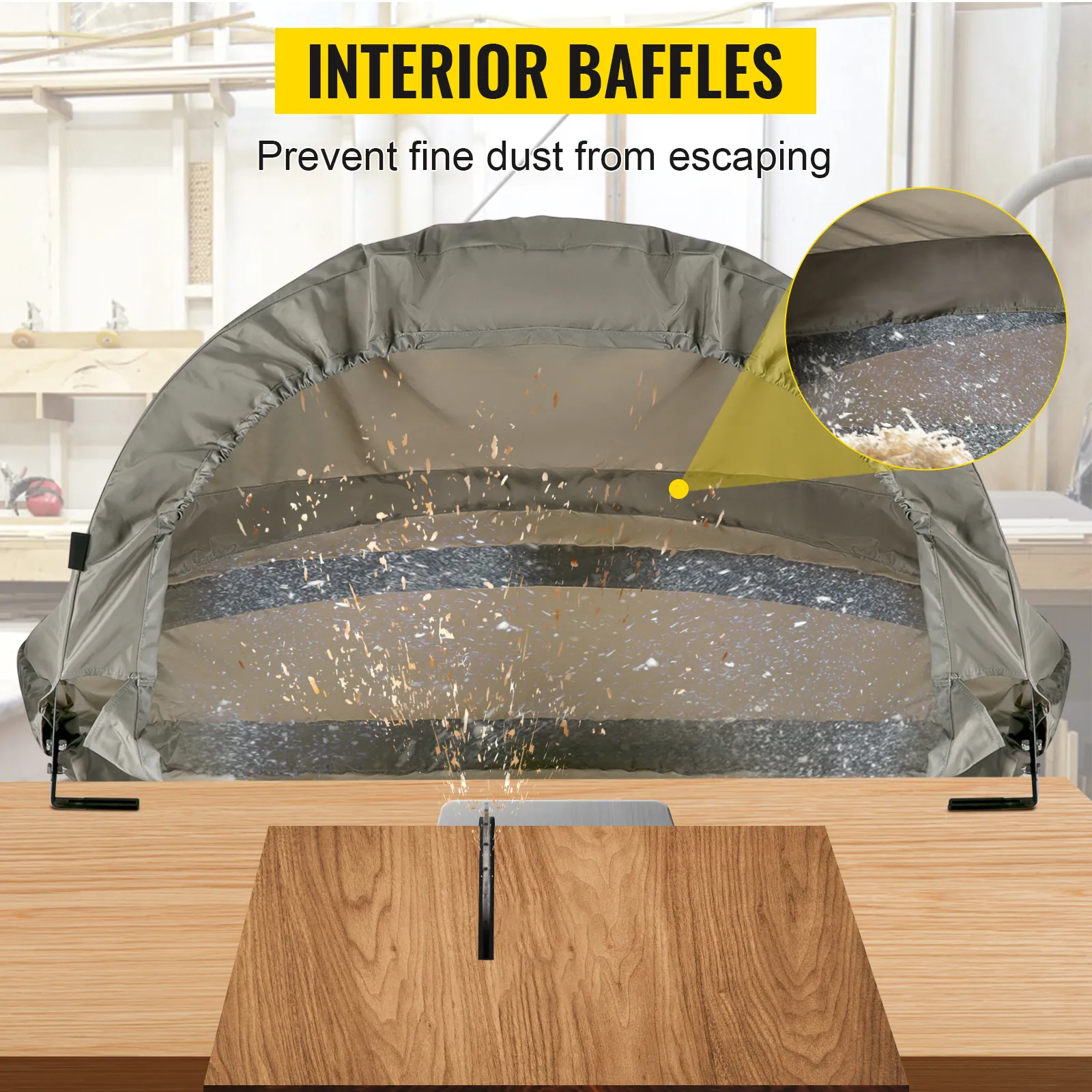 Sac À Poussière Pour Scie À Onglet Modèle 255, Sac À Sciure Avec Fermeture Éclair Support En Fil, Sac À Poussière De Rechange Pour Scie À Onglet, Housse Anti-Poussière Pour Ponceuse à