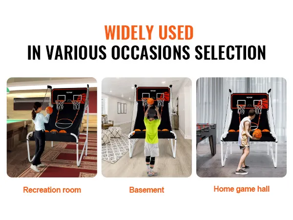 VEVOR opvouwbaar basketbalspel voor in de recreatieruimte, kelder en speelhal.