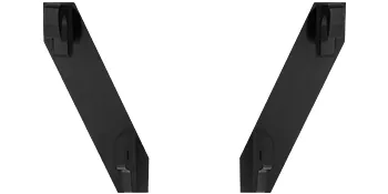 Soportes de montaje para tractor VEVOR de color negro con diseño en forma de V sobre un fondo blanco.