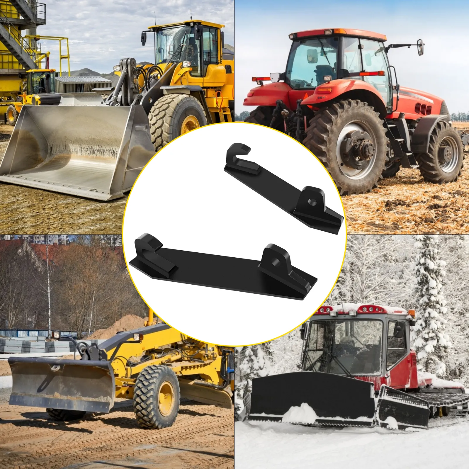 Soportes de montaje para tractores VEVOR en tractores y cargadores en diversos terrenos.