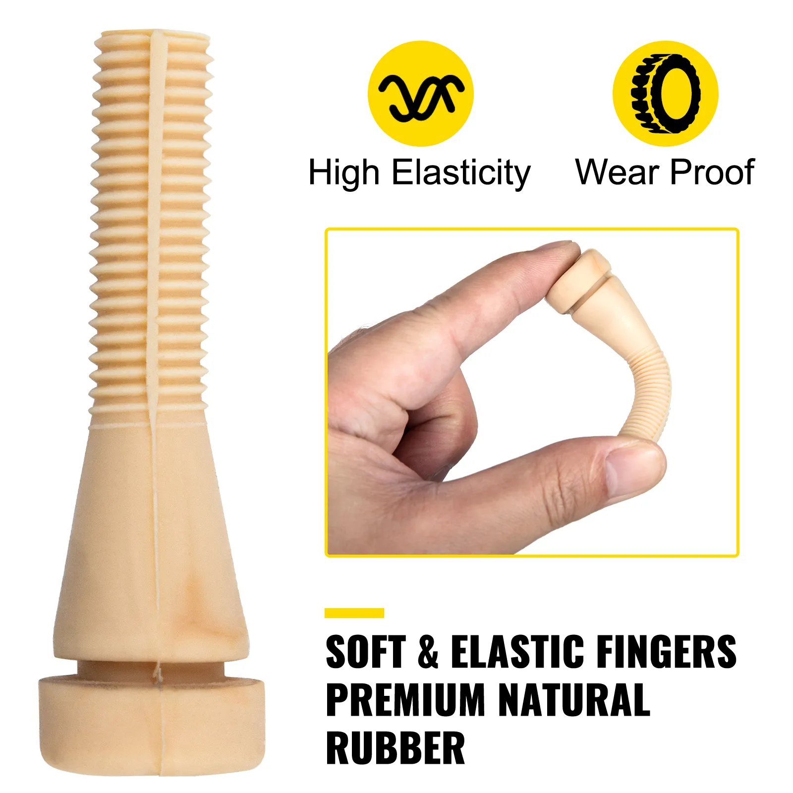 VEVOR chicken plucker, high elasticity, wear-proof, soft rubber fingers.
