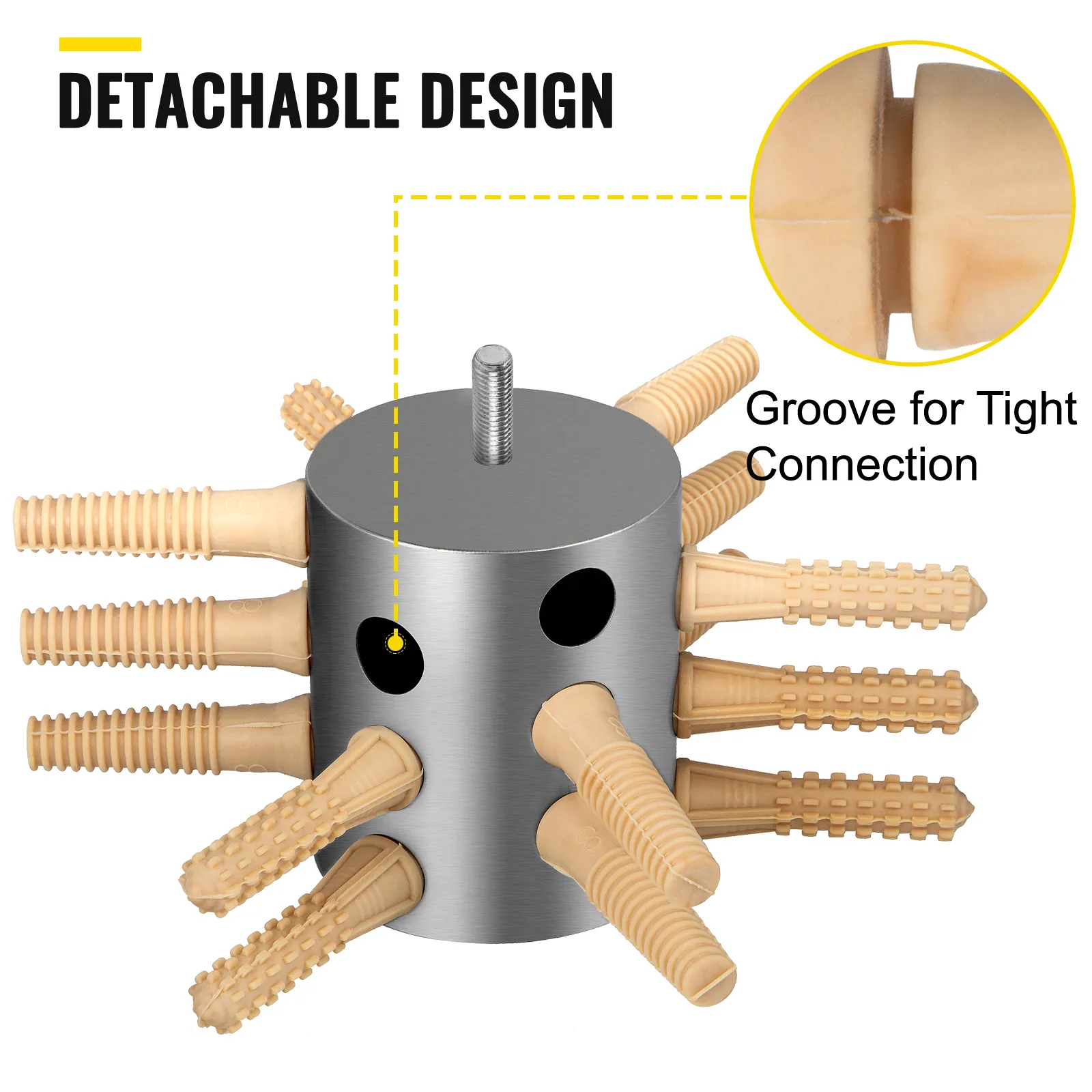 VEVOR chicken plucker attachment with detachable design and groove for tight connection