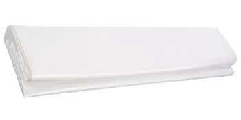 gefaltete weiße VEVOR-Gewächshausfolie auf einfachem Hintergrund.