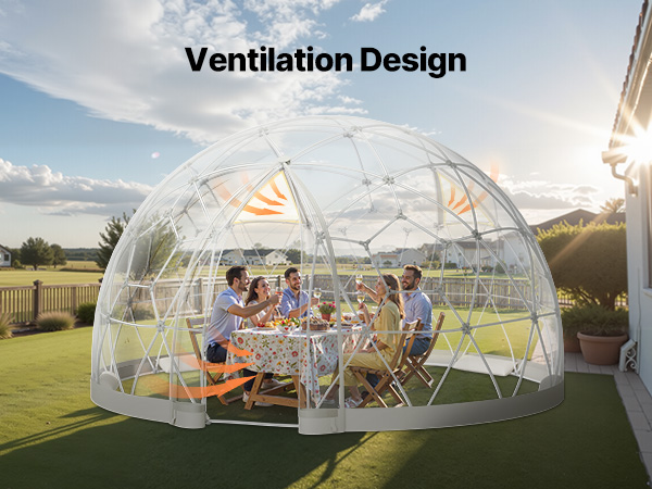 VEVOR 3.6 x 2.2 m Garden Bubble Tent for 4-7 Person Outdoor