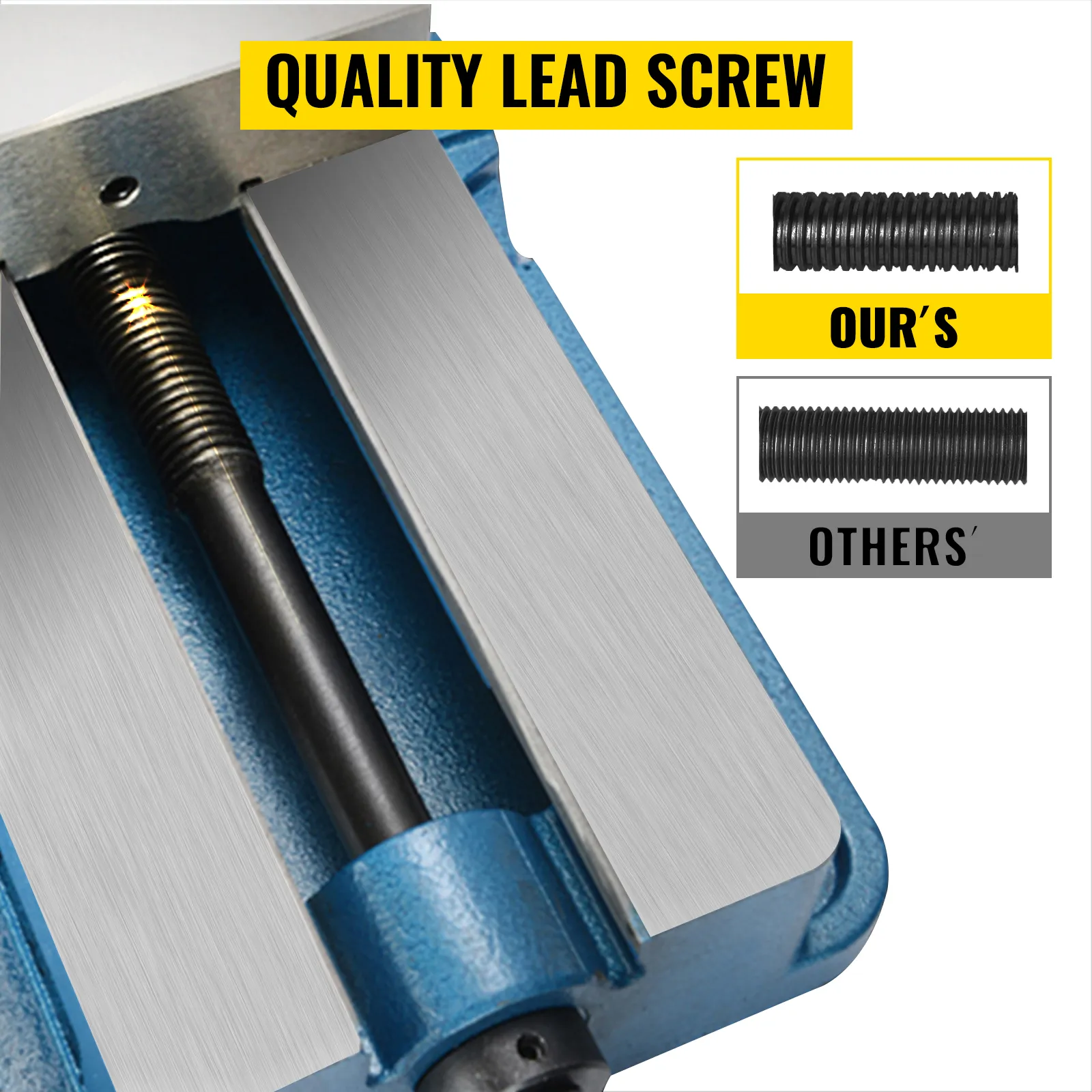 VEVOR milling vise quality lead screw comparison with others for precision work.